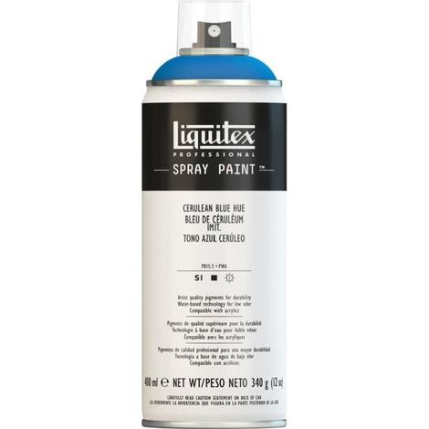 Bombe de peinture aérosol - LIQUITEX - 02422 - 400 ml - Bleu de céruleum imitation (1/2)