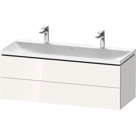 Duravit L-Cube conjunto en c suspendido, 2 cajones, 2 lavabos,