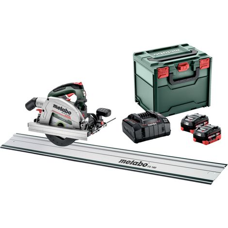Metabo Akku-Handkreissäge KS 18 LTX 66 BL Set mit Führungsschiene FS 160 metaBOX 340 18V 2x8Ah LiHD + ASC 145 (1/5)
