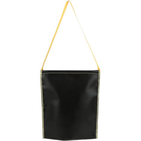 Sac à charbon de BBQ ignifuge, grande capacité, noir, idéal pour pique-nique et camping, résistant aux flammes.