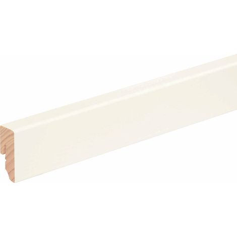Sockelleiste L0152L1 Kiefernholz Weiß RAL9016 lackiert 16 x 40 x 2400 mm - Neuhofer (1/3)