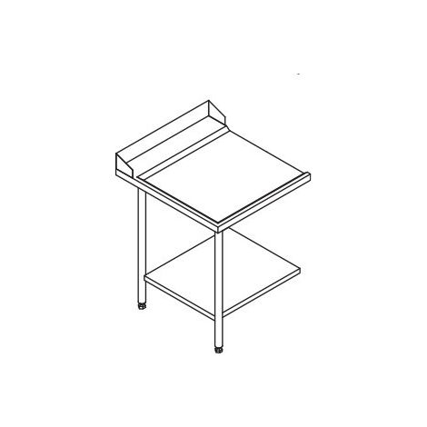 Table Entrée et Sortie pour Lave-Vaisselle à Capot - Configuration en Ligne - Accrochage Gauche - Elettrobar