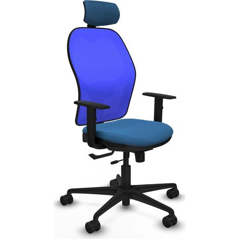 Silla de oficina piqueras y crespo Jorquera azul reposabrazos ajustables