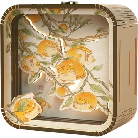 Lumière de Nuit Puzzle, Lampe De Bureau LED en Bois Acrylique, Lumière De Nuit Bande Dessinée pour, Lampe De Chevet Acrylique, Lampe De Nuit Artisanale Créative, Lumière De Nuit (1/5)