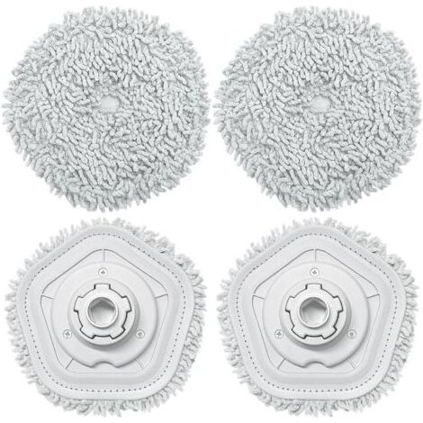4 Ersatzreinigungstücher für Dreame W10/W10 Pro Saugroboter, waschbare Wischpads, perfekt für alle Bodenarten (1/5)