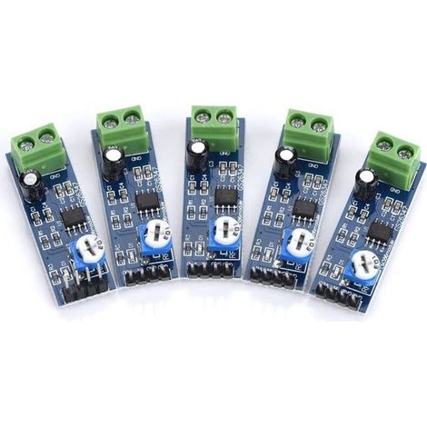 Stück LM386 Audioverstärkermodul, 512 V, 200 Verstärkung, LM386 Audioverstärker, Stereo-Audio-Leistungsverstärkermodul für Arduino LM386, L1P8 (1/5)