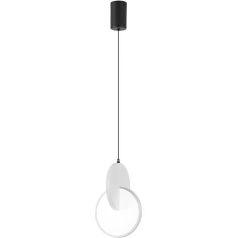 Lámpara de techo colgante Carlota 1l Negro/Blanco 17w 6500k 2380lm