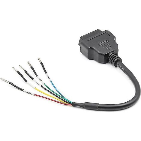 Connecteur de test OBD/OBD2 femelle 16 broches (ligne K/CAN) - Câble d'extension de diagnostic automobile pour véhicules (1/5)