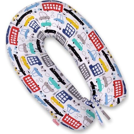 Funda de almohada de algodón para la almohada de embarazo larga - Coches coloridos (1/4)