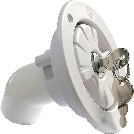 Bouchon de remplissage d'eau avec verrouillage par gravité, entrée d'eau par gravité pour caravane, goulotte de remplissage d'eau fraîche, accessoires verrouillables pour bateau, avec noyau intérieur (1/4)