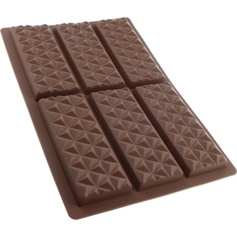 Moule En Silicone - Moule À Chocolat Détachable - 6 Logements Rectangulaires - Résistant Au Froid Et À La Chaleur - Pour Confiserie Pâtisserie Et Décorations - 1 Pièce (1/5)
