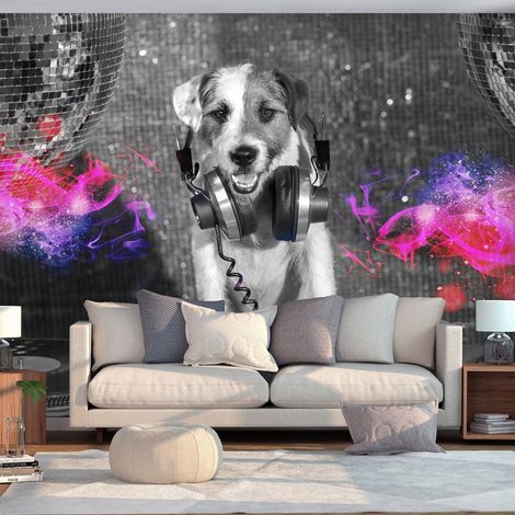 Papier peint DJ Dog - 200 x 140 cm (1/4)
