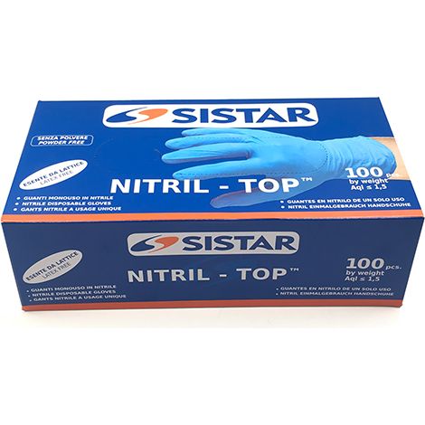 SISTAR 553.2751.L GANTS NITRIL-TOP TAILLE L 100 PIECES