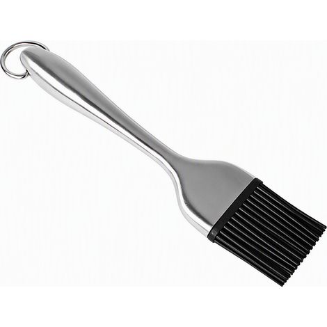 Pinceau en silicone, acier inoxydable 430, manche droit 20 cm (1/5)