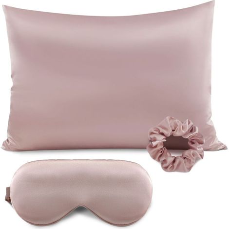 1 Taie d'oreiller en soie, housse enveloppe, masque de nuit, fibre longue 6A, pour peau et cheveux (1/5)