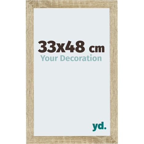 Your Decoration - 33x48 cm - Cadres Photo en MDF Avec Verre acrylique - Anti-Reflet - Excellente Qualité - Chêne Sonoma - Cadre Decoration Murale - Mura.