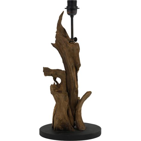 Light & Living - tischlampe - Ikal - braun - holz - einzelne
