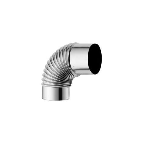 60mm en acier inoxydable poêle à bois cheminée, adaptateur de tuyau coude de conduit de conduit de conduit de conduit de conduit de cheminée flexible, tuyau de cheminée étendu, Camping en plein (1/3)