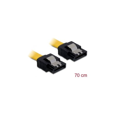 Cable SATA 70cm metal Amarillo