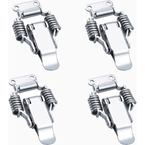 4 Pièce Verrou de Tension, Serrure à levier de verrouillage de boîte, Fermeture à Ressort Loquet, Serrure Tension En Acier Inoxydable