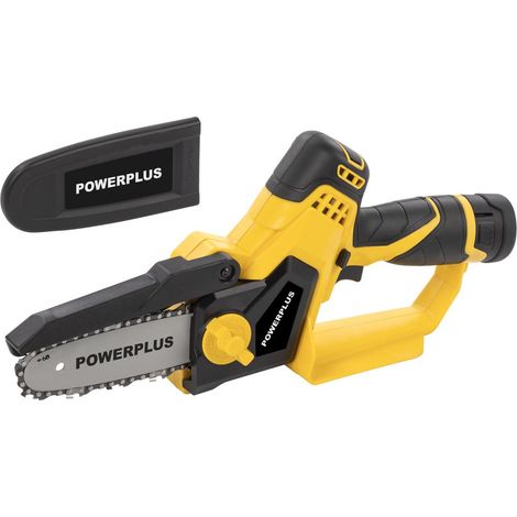 Powerplus Tronçonneuse à Batterie POWXG1040 - Élagueuse sans Fil sur Batterie de 12 V - Batterie et Chargeur Inclus