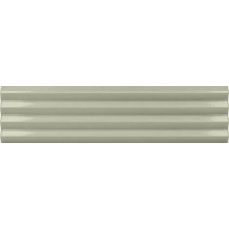 Carrelage mural faïence effet relief RYTHM 20x5cm 20x5cm Waffle Tansy green - Brillant - boîte de 0.38 m2 20 x 5 cm Waffle Tansy green - Brillant / P