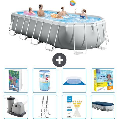 Prism Frame Pool Oval - 610x305x122 cm - 9-teilig S572