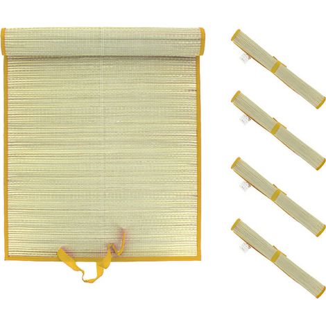 4er Set Strandmatte Gelb 180x60cm-MYW99747-4-Gelb
