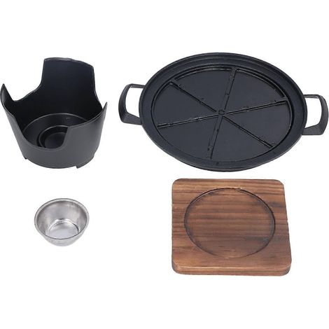 Barbecue portable à poser sur table en aluminium moulé, petit réchaud de camping pour pique-nique et réunions entre amis. (1/5)