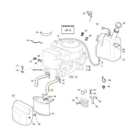 TUBO RACCORDO SCARICO SX TCHE GXV690 20 ORIGINALE STIGA - 118738280/0