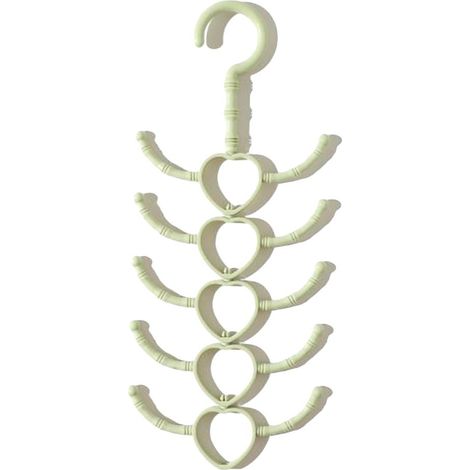 Lot de 10 crochets rotatifs multifonctions 10 branches, organisateur de vêtements en plastique (1/4)