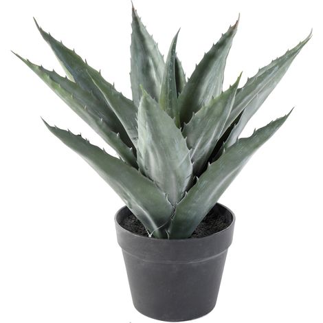 Plante artificielle haute gamme Spécial extérieur / AGAVE artificielle - Dim : 43 x 45 cm -PEGANE- (1/2)