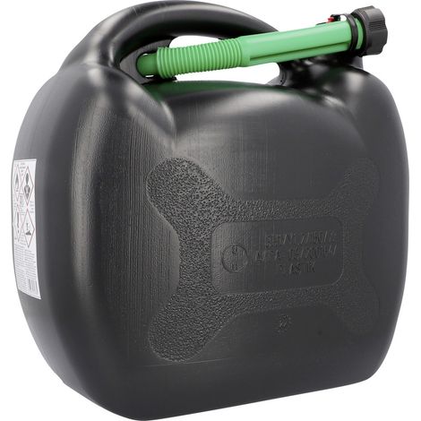 Benzinkanister 20L Kunststoff Schwarz Kanister mit Ausgießer Reservekanister (1/3)