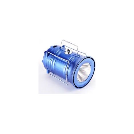 Lámpara de camping recargable por USB, linterna, lámpara de camping impermeable para exteriores, 1 unidad (azul) - Crezuo