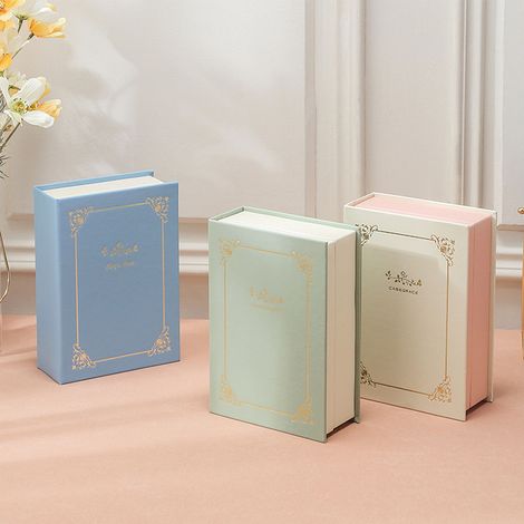 Boîte à bijoux en similicuir bleue avec fermeture magnétique, rangement pour colliers et boucles d'oreilles, coffret organisateur de bijoux (1/5)
