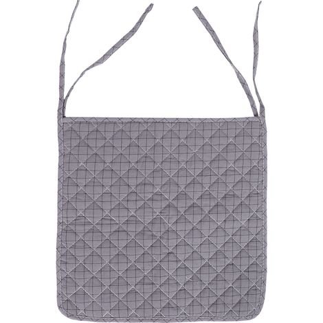 Coussin De Chaise En Coton - 40x40 Cm Antidérapant - Pour Salle À Manger Jardin Bureau - Gris (1/5)