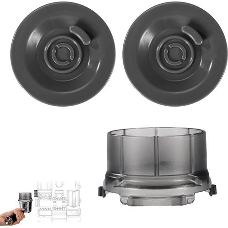 Embudo portafiltro con 2 discos de limpieza para cafetera Ninja Luxe ES601, embudo dosificador de espresso de plástico antisalpicaduras, accesorios para cafetera (gris) (1/5)