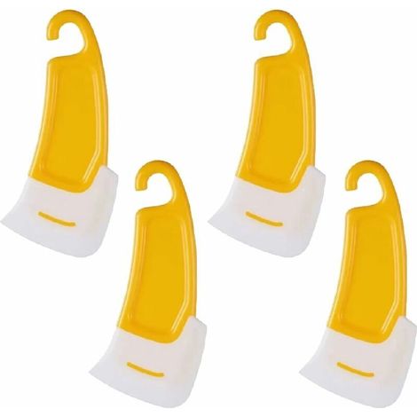 Spatule de Nettoyage de Casserole en Silicone Grattoir Résistant à la Chal Spatule Anti Adhérent Grattoir de Cuisine Antiadhésif pour la Cuisine la Cuisson le Mélange le Nettoyage, 4pcs (1/5)