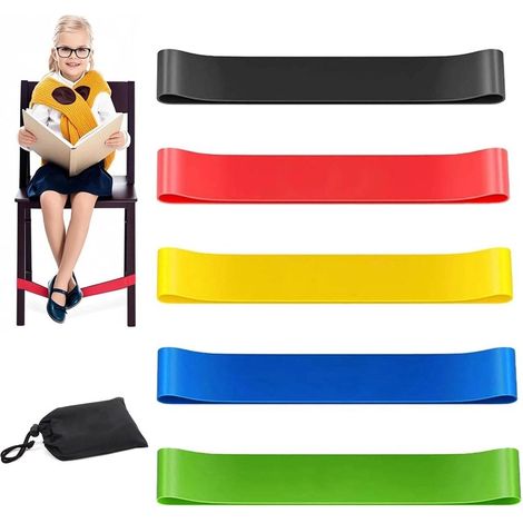 Lot de 5 bandes élastiques pour chaise – Sangles de chaise pour enfants – Sangles de siège flexibles – Bande de stress à ressort – Bandes de chaise... (1/5)