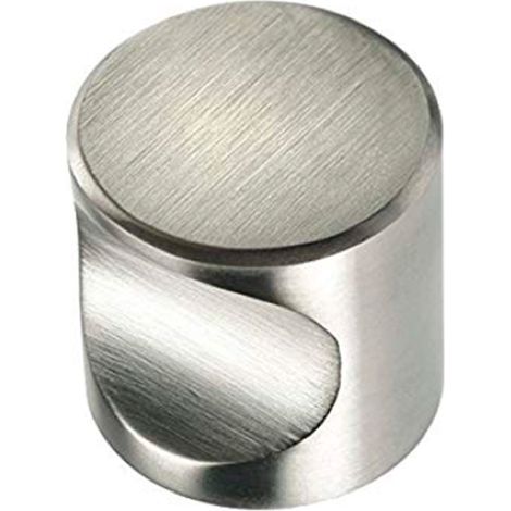 Pomo aluminio cilíndrico níquel satinado 25mm instalación incluida (1/2)