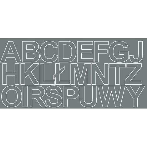 Lettere adesive autoadesive da 7 cm, grigio opaco