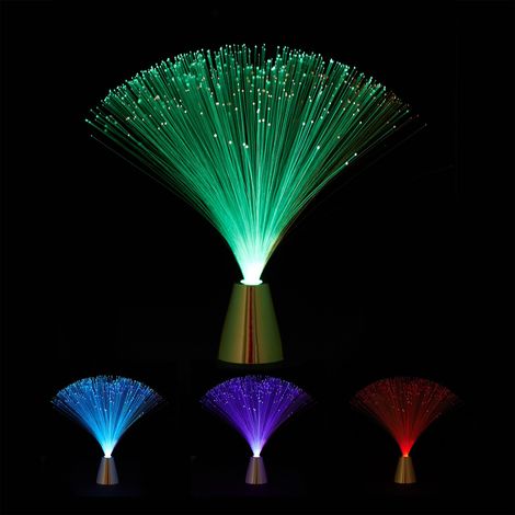 Relaxdays Fibreglass Lamp with Colour Change, LED Retro Lamp, Mood Light, Table & Bedside Lamp, 33 cm, Colourful