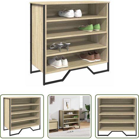 Holzschrank - Schuhregal Sonoma-Eiche 80x38x78 cm Holzwerkstoff (1/5)