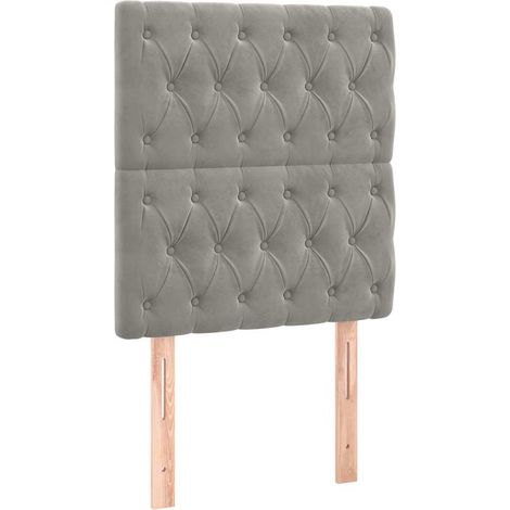 Maison Exclusive - Cabecero de terciopelo gris claro 80x7x118/128 (1/5)