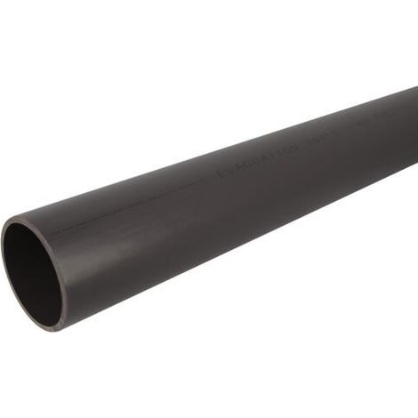 Girpi – Tube d'évacuation PVC Ø110 – Longueur 4m – Chanfreiné aux 2 extrémités – Pour chantiers humides