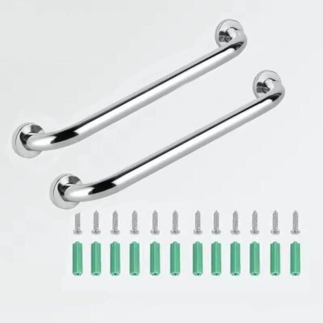 Deux pièces, barres d'appui antidérapantes de sécurité pour salle de bain en acier inoxydable, 30 cm de long (1/5)