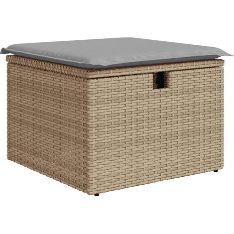 Maison Exclusive - Sofa Set 5 stk. Beige und Hellgrau Poly-Rattan (1/5)