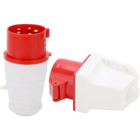 Prise triphasée 5 broches 16 A 3P+N+T – Étanchéité IP44 pour une utilisation intérieure et extérieure – Boîtier ABS résistant – Rallonge pour camping-car (1/5)