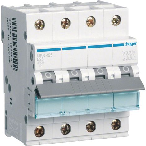 Hager Moduler Schutzschalter 4-polig 25 A 6 kA 415 V (1/3)