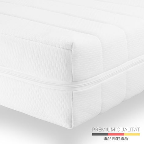 Ergonomische Matratze - Matratze 180x200, 7 Zonen Kaltschaummatratze, 2in1 Matratzen Härtegrad H2 H3, Waschbarer Bezug, Bequeme Kaltschaummatratze, Made in Germany